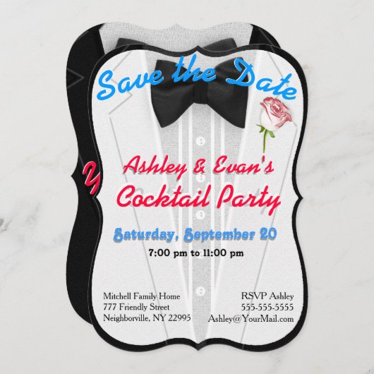 Cocktail-Party-(oder andere Gelegenheit) Einladung (Vorne/Hinten)