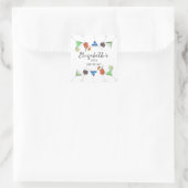 Cocktail-Party Quadratischer Aufkleber (Tasche)