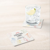 Cocktail Party Retro Junggeselinnen-Abschied Rechteckiger Pappuntersetzer (Vor Ort)