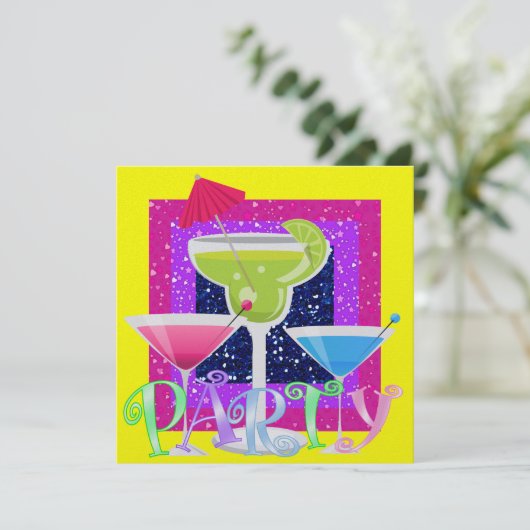 Cocktail-PARTY - SRF Einladung (Stehend Vorderseite)