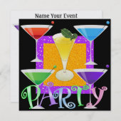 Cocktail-PARTY - SRF Einladung (Vorne/Hinten)