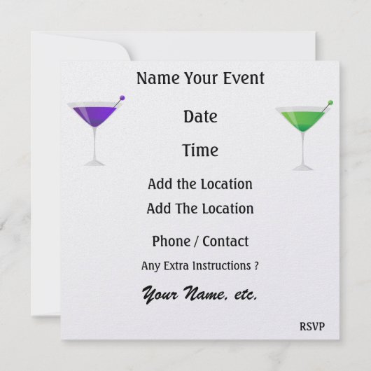 Cocktail-PARTY - SRF Einladung (Rückseite)