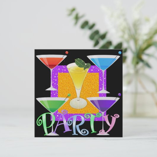 Cocktail-PARTY - SRF Einladung (Stehend Vorderseite)