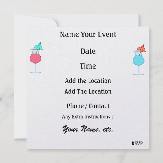 Cocktail-PARTY - SRF Einladung (Rückseite)