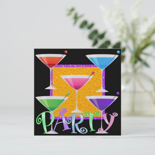 Cocktail-PARTY - SRF Einladung (Stehend Vorderseite)