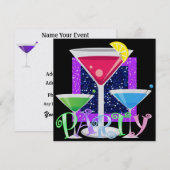 Cocktail-PARTY - SRF Einladung (Vorne/Hinten)