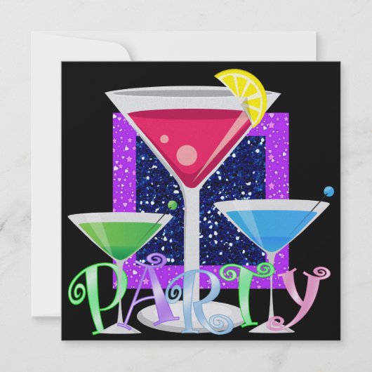 Cocktail-PARTY - SRF Einladung (Vorderseite)