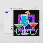 Cocktail-PARTY - SRF Einladung (Vorne/Hinten)