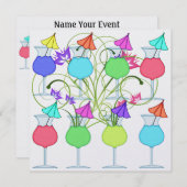 Cocktail-PARTY - SRF Einladung (Vorne/Hinten)