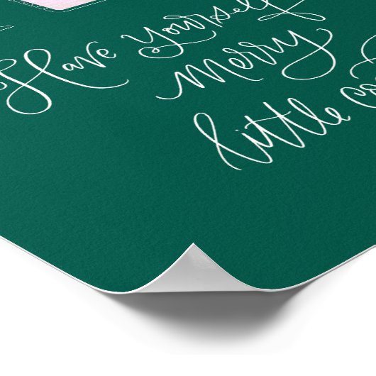 Cocktail Party Unterschreiben Weihnachten Bar Post Poster (Ecke)