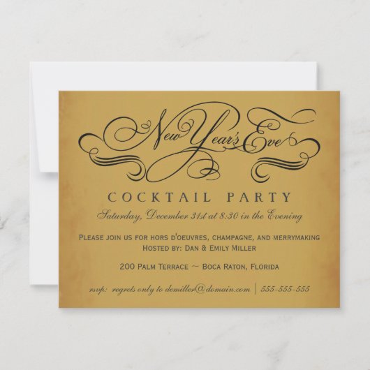 Cocktail-Party-Vintage Einladungen des (Vorderseite)