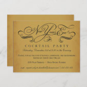 Cocktail-Party-Vintage Einladungen des (Vorne/Hinten)