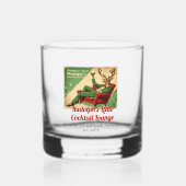 Cocktail Party Vintage Funny Retro Christmas Party Whiskyglas (Vorderseite)