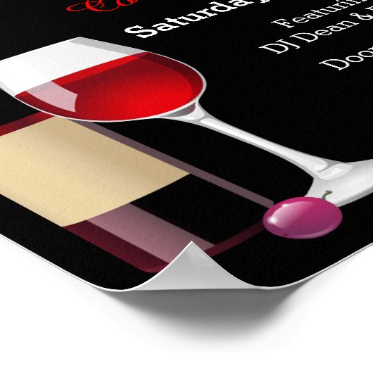 Cocktail-Party * wählen Sie Hintergrundfarbe Poster (Ecke)