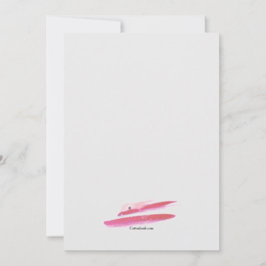 Cocktail Party Wasserfarben Einladung (Rückseite)