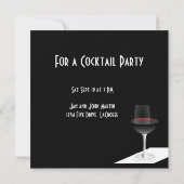 Cocktail Party Wein nicht bei uns?Gestaltet Einladung (Rückseite)