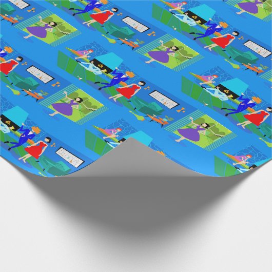 Cocktail Party Wrapping Paper von Atompalm Springs Geschenkpapier (Ecke)