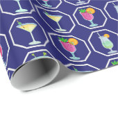 Cocktail Pattern Wrapping Paper Geschenkpapier (Rolleneckpunkt)
