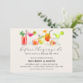 Cocktail-Polterabend | Engagement Einladung (Stehend Vorderseite)