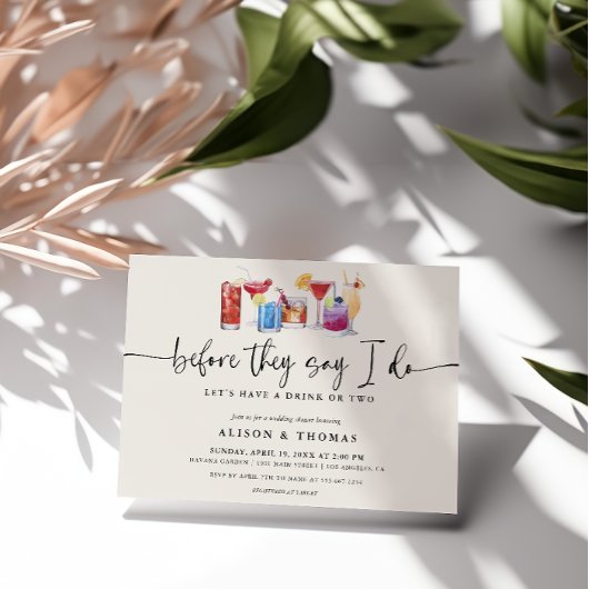 Cocktail-Polterabend | Engagement Einladung