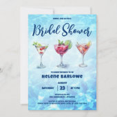 Cocktail Pool Party Brautparty Einladung (Vorderseite)