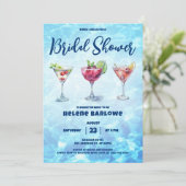 Cocktail Pool Party Brautparty Einladung (Stehend Vorderseite)