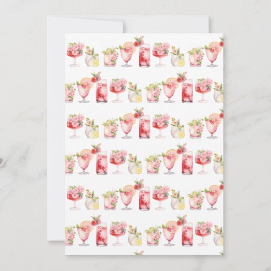 Cocktail Pool Party Geburtstag Einladung (Rückseite)