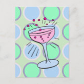 Cocktail Pop Art Postkarte (Vorderseite)