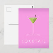 Cocktail Postkarte (Vorne/Hinten)