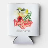 Cocktail Queen Vintag Hen Junggeselinnen-Abschied Dosenkühler (Vorderseite)