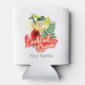 Cocktail Queen Vintag Hen Junggeselinnen-Abschied Dosenkühler (Rückseite)