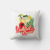 Cocktail Queen Vintag Hen Junggeselinnen-Abschied Kissen (Vorderseite)