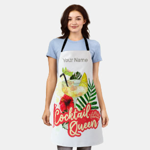 Cocktail Queen Vintag Hen Junggeselinnen-Abschied Schürze
