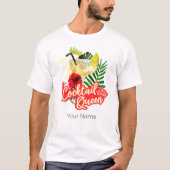 Cocktail Queen Vintag Hen Junggeselinnen-Abschied T-Shirt (Vorderseite)