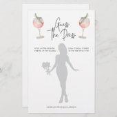 Cocktail Raten Sie das Dress Brautparty Game Briefpapier (Vorne/Hinten)