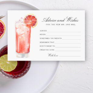 Cocktail - Ratschläge und Wünsche für die Brautpar Briefpapier