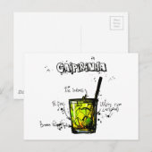 Cocktail Recipe Caipirinia Postkarte (Vorne/Hinten)