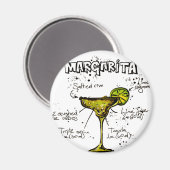 Cocktail Recipe Margarita Magnet (Vorderseite/Rückseite)
