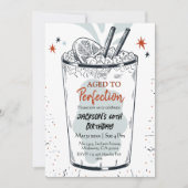 Cocktail Retro Drink Thema einfach 60. Geburtstag Einladung (Vorderseite)