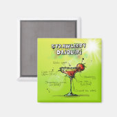 Cocktail-Rezept für Wasserfarbe Magnet (Vorderseite/Rückseite)