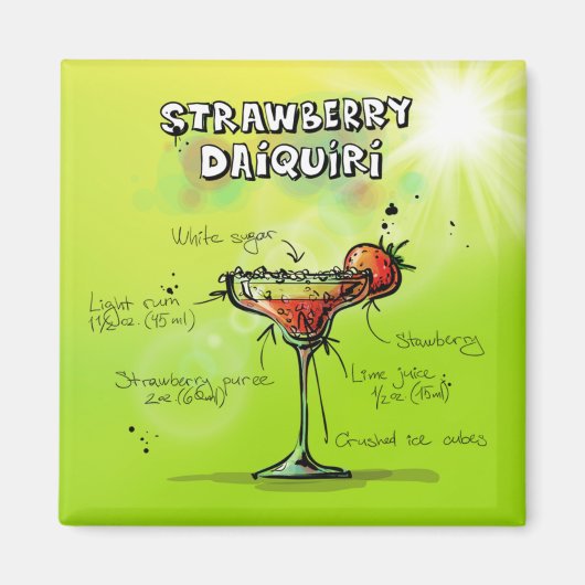 Cocktail-Rezept für Wasserfarbe Magnet (Vorne)