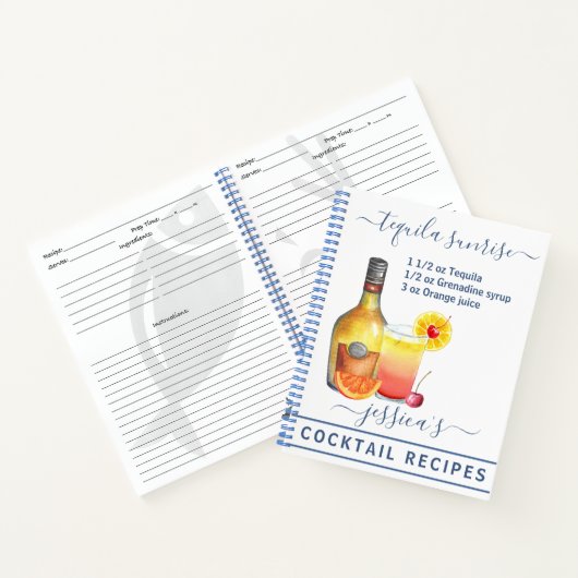 Cocktail Rezept gemischte Getränke Tequila Notizblock (Innenseite)