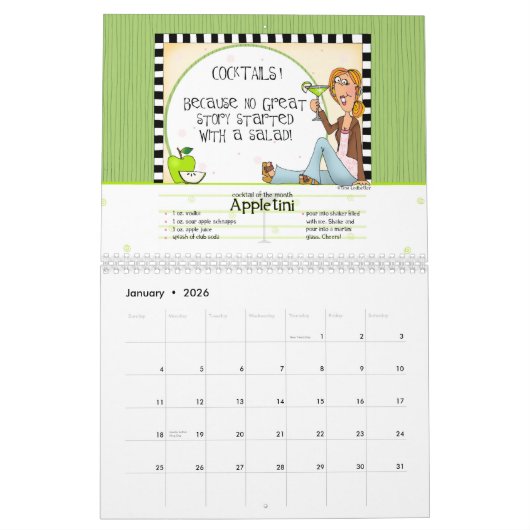 Cocktail-Rezept-Kalender Kalender (Jan 2026)