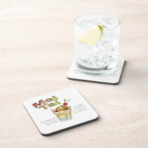 COCKTAIL-REZEPT-KUNST MAI TAI GETRÄNKEUNTERSETZER