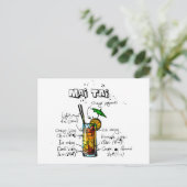 Cocktail Rezept Mai Tai Postkarte (Stehend Vorderseite)