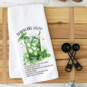 Cocktail Rezept Wasserfarbe Geschirrtuch