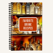 Cocktail Rezepte hinten in der Bar Notizblock (Vorderseite)