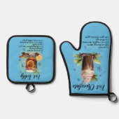 Cocktail Rezepte, Küchengeschenk - Hot Toddy Ofenhandschuh & Topflappen-Set (Vorderseite)