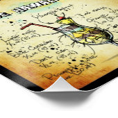 Cocktail-Rezeptur Poster (Ecke)
