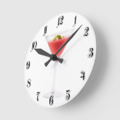 Cocktail Runde Wanduhr (Winkel)